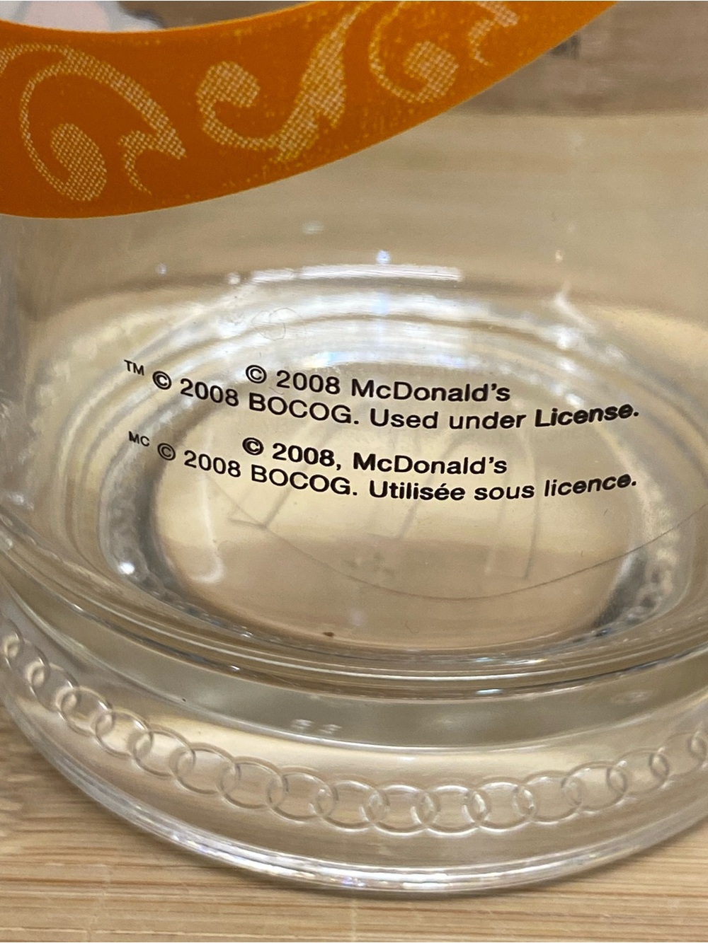 2008 McDonald’s Beijing Olympics Glasses Red Orange - Picture 4 of 6
